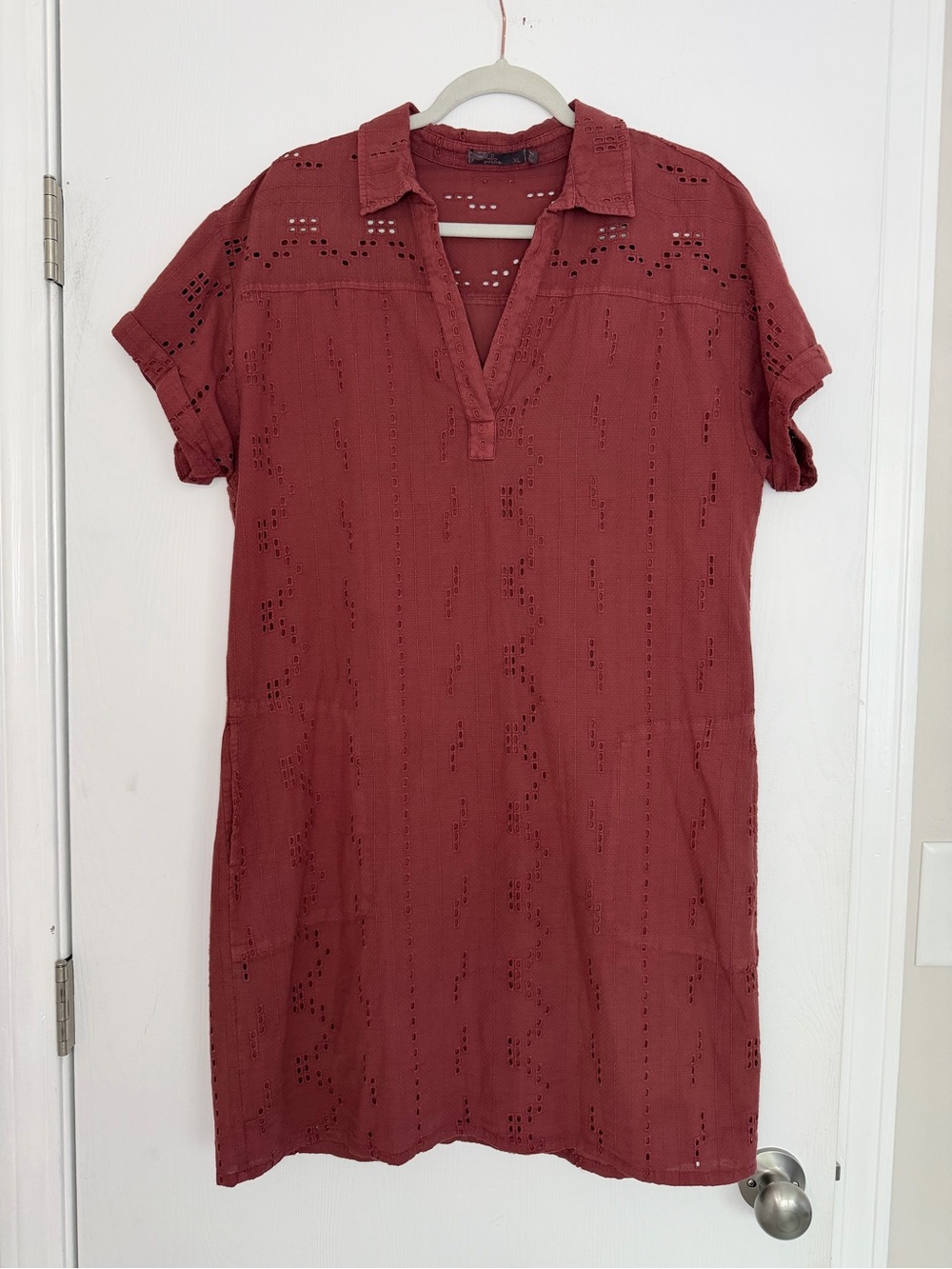 PrAna Ladyland Dress Vino Eyelet Short Sleeve - Picture 4 of 11